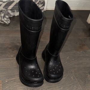 Balenciaga Black Waterproof Boots